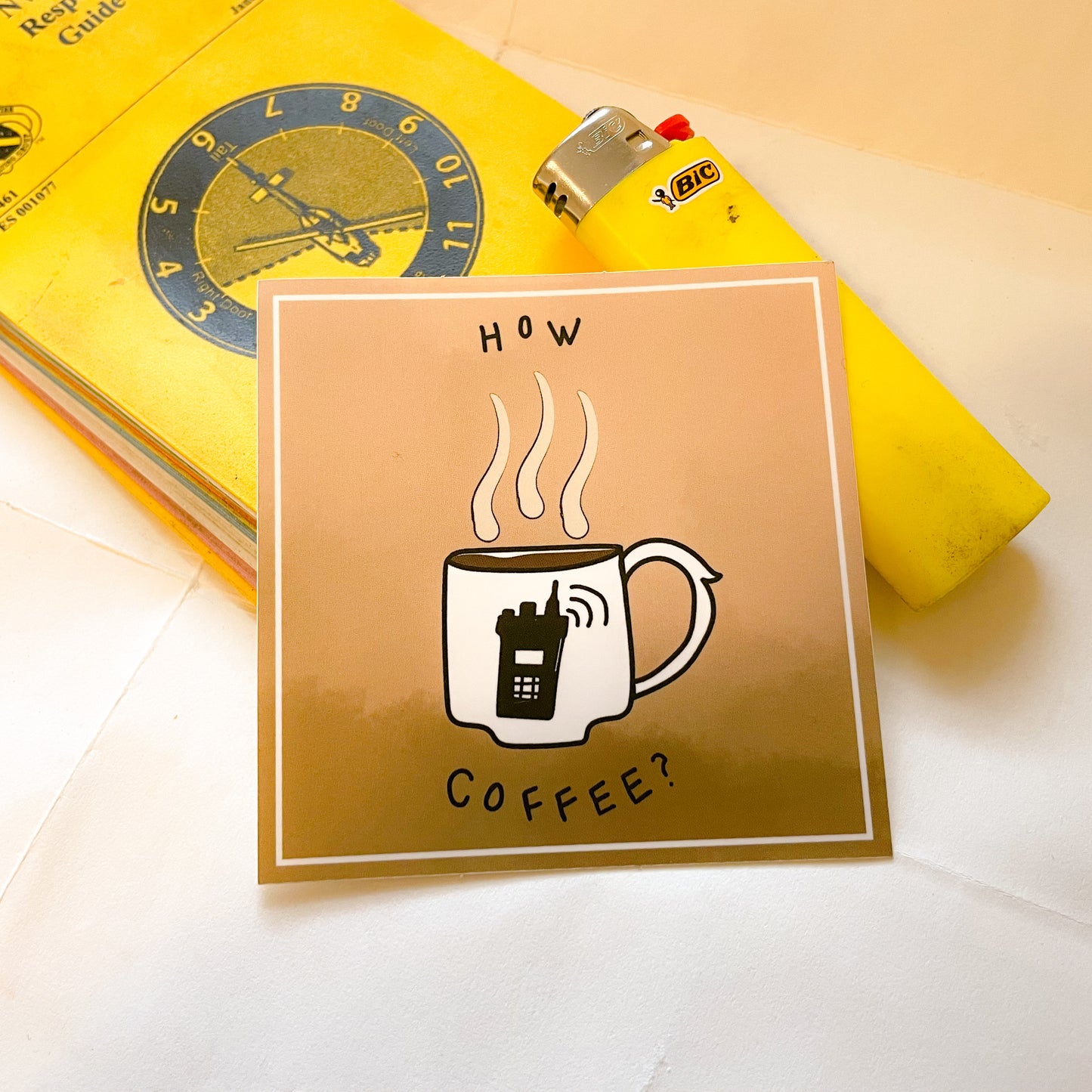 How Coffee Sticker